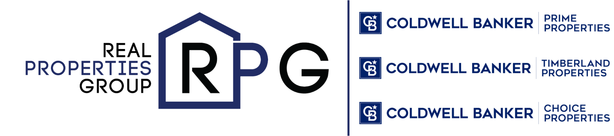 RPG, Coldwell Banker Prime Properties, Timberland Properties and Choice properties